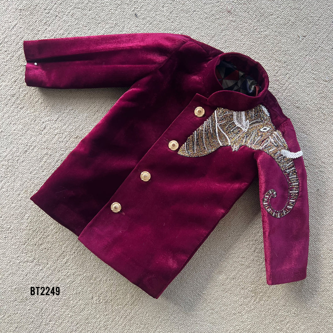 BT2249 🦁 The Royal Elephant Jacket – A Regal Look for Your Little Prince! 👑✨