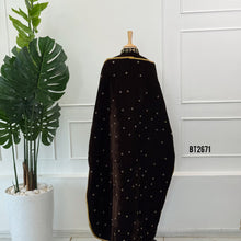 Load image into Gallery viewer, BT2671 Royal Black Cape Style Designer Baby Boy Sherwani
