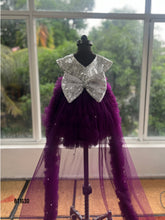 Load image into Gallery viewer, BT1630 Long Tail Sequins Birthday Party Wear Frock For Baby Girls
