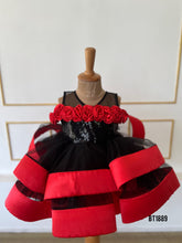 Load image into Gallery viewer, BT1889 Crimson Charm Layered Dress - Radiant Rosette
