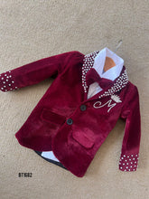 Load image into Gallery viewer, BT1682 Velvet Charm: A Dashing Party Wear Blazer for Baby Boys
