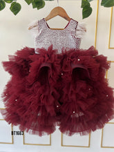 Load image into Gallery viewer, BT1683 Pearl Embellish Birthday Party Wear For Baby Girls
