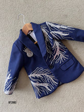 Load image into Gallery viewer, BT2083 🌌 Little Prince’s Navy Charm Party Wear Blazer For Little Boys 👑
