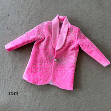 Load image into Gallery viewer, BT2373 Baby Boy Pink Velvet Party Blazer with Silver Embroidery – Luxury Kids Celebration Outfit
