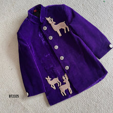 Load image into Gallery viewer, BT2325 🦌 Royal Majesty Velvet Sherwani – A Regal Look for Your Little Prince! 👑✨
