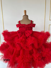 Load image into Gallery viewer, BT1893 Ruby Ruffle Gala Gown  A Red Carpet Affair for the Tiny Trendsetters
