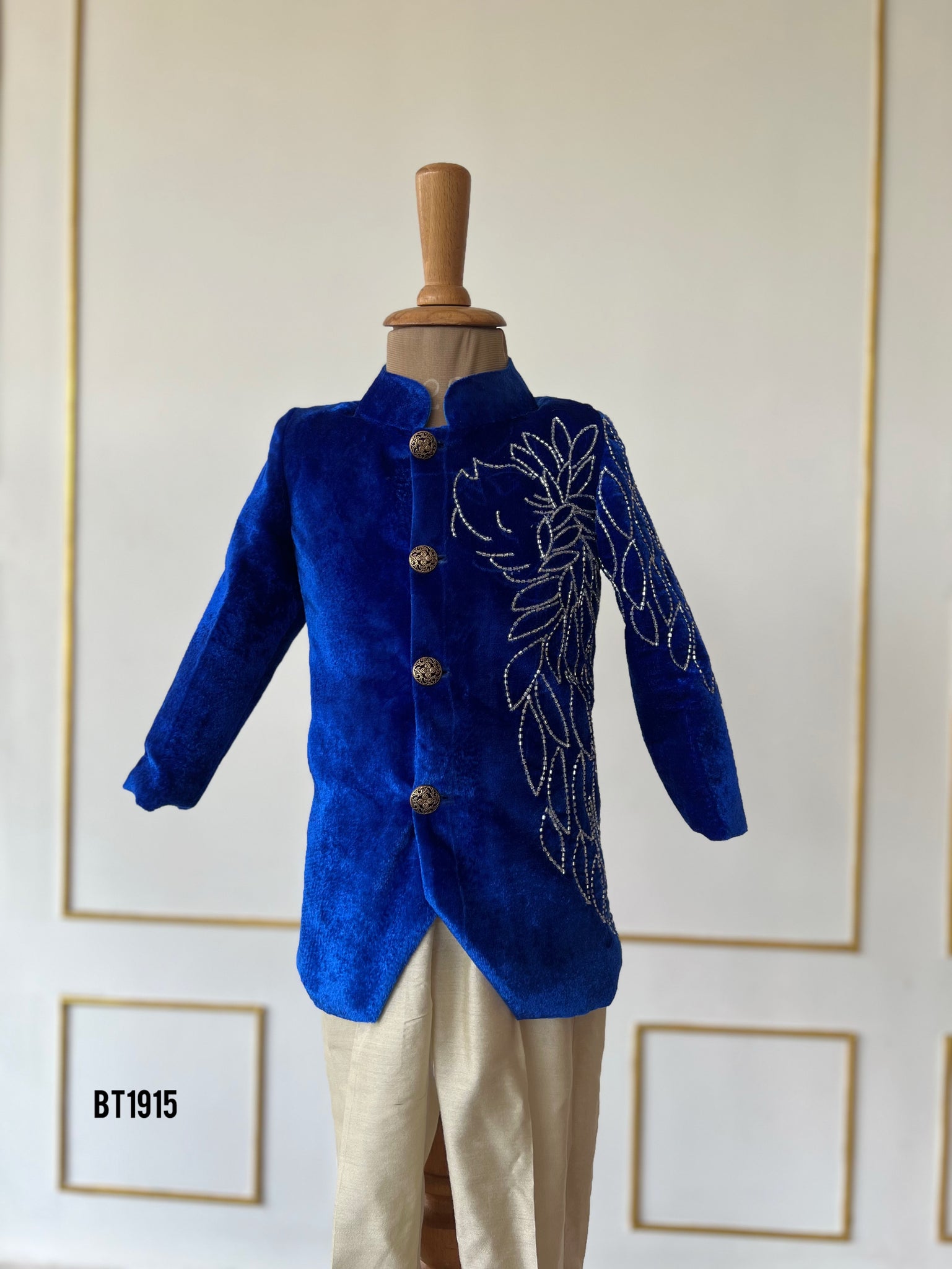 BT1915 Regal Blue: Boys' Majestic Party Wear Jacket