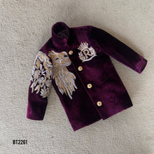 Load image into Gallery viewer, BT2261 🦅✨ Majestic Royal Velvet Outfit for Little Kings 👑
