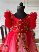 Load image into Gallery viewer, BT1522 Twinkle in Red – Baby&#39;s Festive Party Dress

