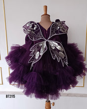 Load image into Gallery viewer, BT2115 Sparkling Dreams in Deep Plum 🌌 - for Your Little Star! 🌠✨
