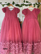 Load image into Gallery viewer, BT1514 Girls Flower Theme Long Birthday Party wear Gown Frock
