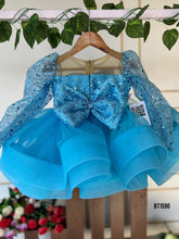Load image into Gallery viewer, BT1590 Pastel Bling Party Wear Frock For Baby Girls
