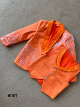 Load image into Gallery viewer, BT1877 Gleaming Coral - Embroidered Boys Party Wear Blazer
