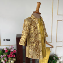 Load image into Gallery viewer, BT2338 🌟 Royal Sunshine Ethnic Set – A Golden Celebration Outfit for Your Prince 👑✨
