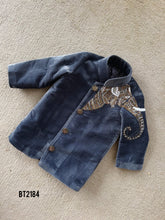 Load image into Gallery viewer, BT2184 Regal Elephant Embroidered Velvet Boys Party Wear Jacket 🐘✨
