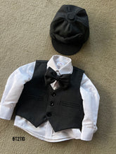 Load image into Gallery viewer, BT2100 Dapper Black Party Wear Suit Set for Little Boys🎩✨

