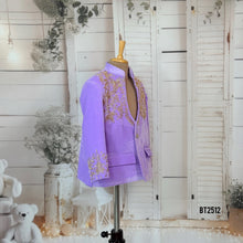 Load image into Gallery viewer, BT2512 Lavender Luxury Party Wear Blazer for Baby Boy
