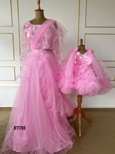 Load image into Gallery viewer, BT1780 Ethereal Pink Blossom Duo - Enchanting Mom &amp; Baby Twinning Party Gowns
