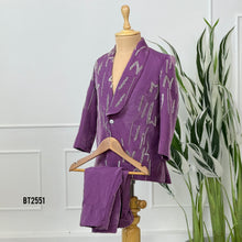 Load image into Gallery viewer, BT2551 Dusty Lavender Velvet Designer Blazer for Baby Boys
