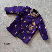 Load image into Gallery viewer, Bt2353 Royal Purple Embroidered Prince Coat Set – Boys Birthday &amp; Wedding Outfit
