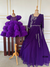 Load image into Gallery viewer, BT2144 Royal Purple Mom-Baby Twinning Set 👑💜
