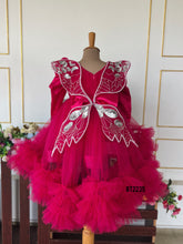 Load image into Gallery viewer, BT2235 ✨ Ruby Butterfly Princess Dress – A Royal Fairytale Look! 🦋👑
