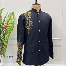 Load image into Gallery viewer, 💙 BT2478 Royal Midnight Dad &amp; Son Jodhpuri Combo
