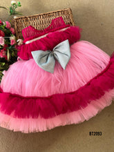 Load image into Gallery viewer, BT2093 🎀 Berry &amp; Blush Delight: Twirl-Worthy Dress for Special Moments 🎀

