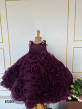 Load image into Gallery viewer, BT2051 💜 Enchanted Plum Princess Dress for Little Queens 💜
