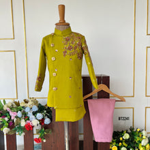 Load image into Gallery viewer, BT2241 🌟 Regal Lime Green Sherwani – A Royal Look for Your Prince! 👑
