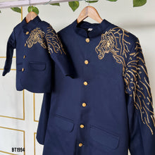 Load image into Gallery viewer, BT1994 Navy Gold Dad &amp; Son Lion King Ensemble 🦁✨
