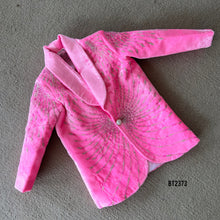 Load image into Gallery viewer, BT2373 Baby Boy Pink Velvet Party Blazer with Silver Embroidery – Luxury Kids Celebration Outfit
