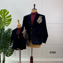 Load image into Gallery viewer, BT2692 Luxury Midnight Blue Designer Blazer for Baby Boys

