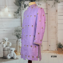 Load image into Gallery viewer, BT2506 Lavender Embroidered Dad Son Indo-Western Kurta | Custom Party Wear for Weddings &amp; Family
