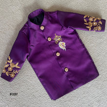 Load image into Gallery viewer, BT2297 👑 Royal Charm Prince Sherwani – A Regal Look for Your Little King! 💜✨
