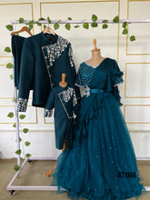 Load image into Gallery viewer, BT1968 Elegant Family Party Outfits – Dad, Mom, and Baby Matching Set
