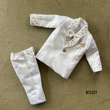 Load image into Gallery viewer, BT2337 🤍 Little Prince White Tuxedo – A Royal Statement ✨🎩
