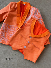 Load image into Gallery viewer, BT1877 Gleaming Coral - Embroidered Boys Party Wear Blazer
