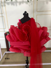 Load image into Gallery viewer, BT1613 Bouncy Pearl Birthday Party Wear Frock For Baby Girls

