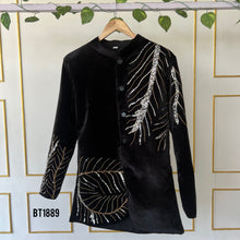 Load image into Gallery viewer, BT1889 Velvet Sparkle Boys Party Wear Blazer
