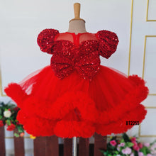 Load image into Gallery viewer, BT2255 🎀 Dazzling Red Bow Princess Dress – The Perfect Party Dream! ✨👑
