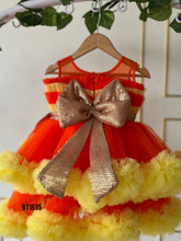 Load image into Gallery viewer, BT1635 Multi Colour Birthday Party Wear Frock  For Baby Girls
