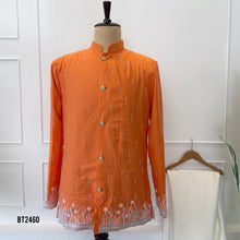 Load image into Gallery viewer, BT2460 Underwater Theme Embroidered Dad &amp; Son Designer Jodhpuri Set 🌊🐚🧡
