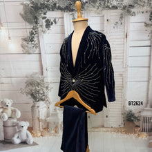 Load image into Gallery viewer, BT2624 Midnight Starburst Handwork Blazer for Baby Boy | Luxury Birthday &amp; Party Wear

