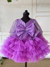 Load image into Gallery viewer, BT1646 Shimmer Party Wear Frock For Baby Girls
