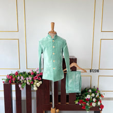 Load image into Gallery viewer, BT2310 🌿 Regal Mint Sherwani – A Royal Look for Your Little Prince! 👑✨
