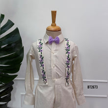 Load image into Gallery viewer, BT2673 Ivory White Dad &amp; Son Matching Blazer Suit Combo with Lavender Accents
