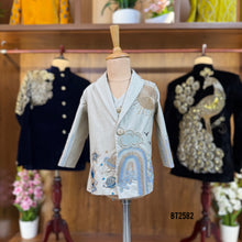 Load image into Gallery viewer, BT2582 Premium Baby Boy Party Wear Blazer Set – Ivory Sky-Theme
