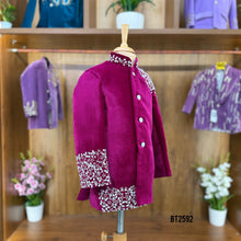 Load image into Gallery viewer, BT2592 Premium Velvet Baby Boy Sherwani Heavy Cuff &amp; Shoulder Embroidery
