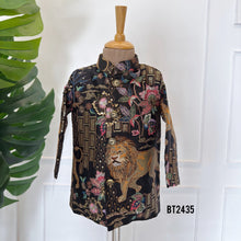 Load image into Gallery viewer, BT2435 Designer Dad and Son Combo Jacket Set with Royal Lion Jungle Theme
